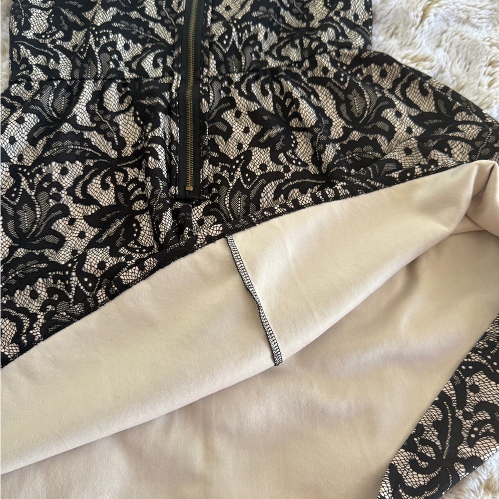 HEART SOUL SIZE M Elegant Black and cream Mini dress - Picture 4 of 11
